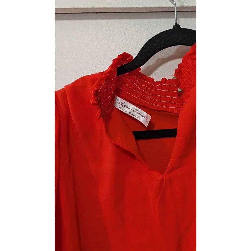 Perseption Concept mock neck blouse sz. Med.